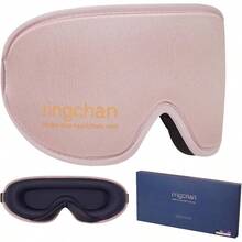 Antifaz Para Dormir Para Mujer, Para Viajes O Siestas. Opaco Durante El Da Y La Noche. Cmodo Para El Parpadeo De Las Pestaas. Suave Y Sedoso Al Tacto. Rosa Empolvado. - Rosa Empolvado - Ver 2