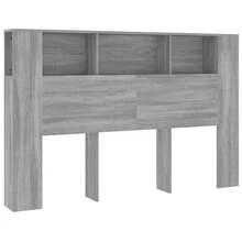 Cabecero de cama vidaXL para armario Sonoma Gris 160x18,5x104,5 cm - Multicolor - Ver 2