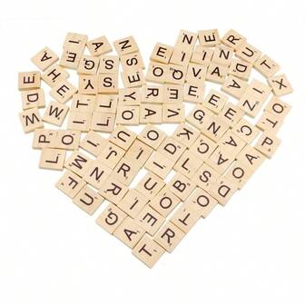 200 Pcs Wooden Letters Letters Wood Scrabble Letters Wooden Wooden Letters...