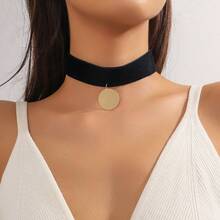 1pc Elegant Fluffy White Choker Necklace With Bowknot & Bell Pendant, Chic Collar Necklace For Women, Autumn/Winter - Bow and Bell - View 12