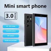 [Black Smartphone] Christmas Pocket Treasure 3G Mini Phone, Lightweight, 1000mAh, 2MP Front + 5MP Rear. Download Apps Via Wifi. Best Gift For Student, 3.0in Small Screen Phone. With Phone Case & Screen Protector. Complimentary Pink / Blue Mini Fan. - 淺粉紅色 - 查看 1