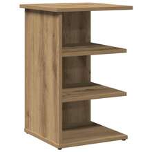 Credenza vidaXL in rovere, realizzata artigianalmente, 35 x 35 x 55 cm, legno composito - Multicolore - Visualizzare 10
