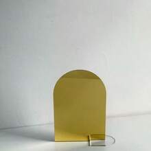 金色镜面亚克力座位卡婚礼桌号牌 3.9x5.9英寸 空白可重复使用派对装饰节日接待椅预留金色镜面亚克力 - 白色 - 查看 19