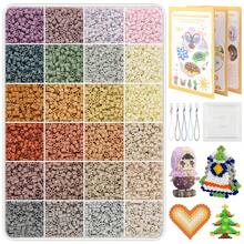 24 Color Fuse Bead Kit, 9600pcs+/38400pcs+ Box Set, Multiple Patterns Refer To Instructions, Keychain Rings, Pegboard, Birthday, Graduation, Valentine's Day, Christmas Party Gifts, 2.6mm Fuse Bead Refill Packs In Assorted Colors - 2.6mm Puzzle Beads - View 18