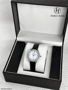 Pablo Raez 1pc Vintage Silver Women Wristwatch Luxury Jewelry 18K Gold Crystal Dress Watch Original Charming Stainless Steel Summer Accessories Clock IPG IPS Golden Silver Plated Non Tarnish Case Elegant Top Brand New Design - 均碼 - 查看 12