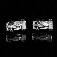 复古奢华高端百搭袖扣，时尚扑克牌、足球、骷髅头设计袖扣，个性化趣味法式衬衫装饰，万圣节创意礼物，正装点缀，主题衬衫配饰，法式袖扣，几何图案，骷髅头图案，纹理金属，时尚爱好者之选，男士礼物 - 造型袖扣 - 查看 6