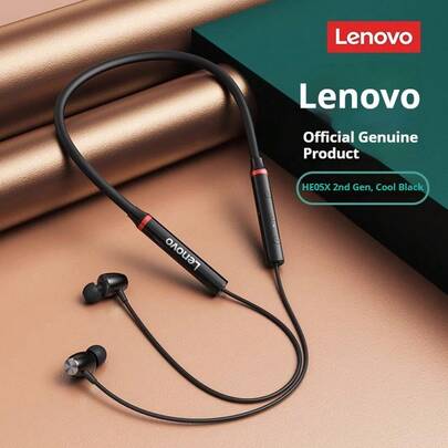  Lenovo HE05 X 1pc Bluetooth Earphones Earphone Waterproof Earplugs HIFI Sound Magnetic Neckband Headset Sports Headphone Chinese Packaging