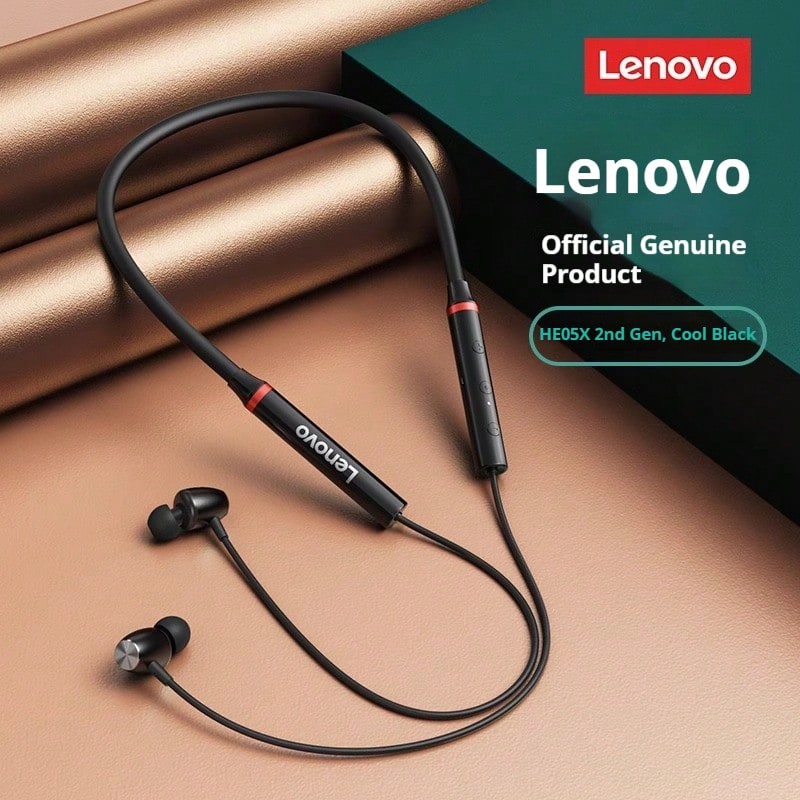 Lenovo HE05 X 1pc Bluetooth Earphones Earphone Waterproof Earplugs HIFI Sound Magnetic Neckband Headset Sports Headphone Chinese Packaging