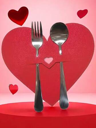 12 piezas de mantel con forma de corazón para el Día de San Valentín, mantel de mesa de fieltro rojo con forma de corazón para el Día de San Valentín, adecuado para la temporada de bodas, fiestas y decoración romántica de mesa (excluyendo cuchillos y tenedores), regalo del Día de San Valentín, decoración del Día de San Valentín, fiesta del Día de San Valentín
