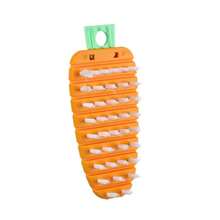 Cepillo limpiador flexible, pelador de frutas, cepillo multiusos para frutas y verduras, agarre cómodo, antideslizante, diseño con orificio para colgar, fácil de colgar y almacenar, adecuado para cepillos de limpieza de alimentos rápidos, puede limpiar todo tipo de verduras y frutas, resistente al lavavajillas y al calor. - Multicolor - Ver 12