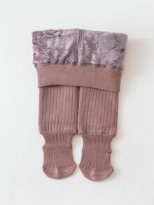 女童不透明连裤袜，黑/灰/紫组合，超厚保暖内衬，极其保暖防寒，针织面料，室内/室外皆宜，节日礼物 - 彩色 - 查看 25