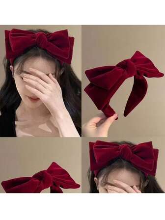 Detta multifunktionella och eleganta pannband i sammet med rosett har en bred, halkfri design som kan öka en kvinnas längd och ge volym åt toppen av huvudet. Det är modernt och vackert, mjukt och bekvämt, lämpligt för festdekorationer eller vardagsbruk, och är ett accessoar för säsongen.