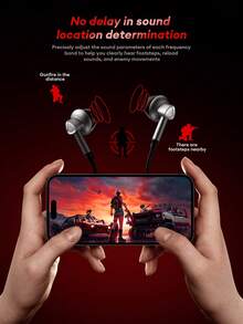 Lenovo Y101 Wired Gaming Headphones, Half In-Ear Style, E-Sports Gaming, High-Definition Voice Call, High-Definition Stereo Sound Effect, 3.5mm & Type-C Interface, Suitable For PC & Smartphone