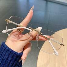 新款无框高清变色女士时尚眼镜 - 透明變灰 - 查看 7