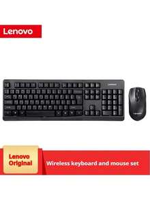 Lenovo KN101-2.4GHz Wireless Keyboard And Mouse Combo: Portable, Matte Finish, Multi-Level Sleep Mode, High-Precision Optical Tracking Engine, Suitable For Laptops, Desktops, All-In-One PCs, And Office Use. - Black - View 4