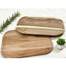 Camphor Wood Anti-Mold Antibacterial Cutting Board, Kitchen Vegetable Chopping Board, Household Solid Wood Chopping Block, Baby Food Board, Fruit Cutting Board With Knife And Fork Tray - Brown - View 6