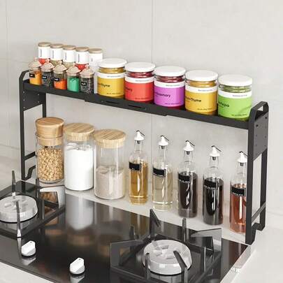 Oven Top Rack, Suitable For Kitchen Gadgets, Soft And Flexible, Strong Magnetic, Heat Resistant, Spice Rack, Kitchen Storage Rack, Suitable For Use Above Ovens And Stovetops.