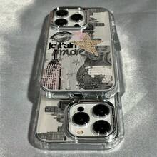 Y2K Fashion Matte Leopard Print Heart Character Phone Case - Multicolor - View 3