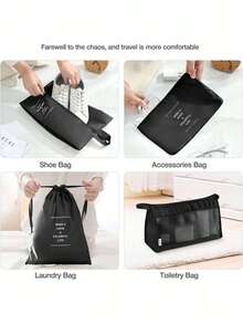 8pcs Travel Packing Cubes - Compression Packing Organizers, Suitable For Carry-On Luggage, Clothes Storage Bags Set, Ideal For Cruise, Beach Vacation, Summer Travel, Essential For Ladies, Can Store Lingerie And Luggage, Also Serve As Room Decor Bags - Multicolor - View 6
