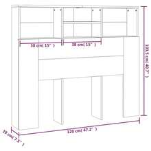 cabecero de armario vidaXL blanco 120x19x103,5 cm - Multicolor - Ver 7