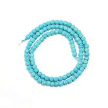 1 pièce Perles de turquoise bleue à facettes multiples de 4 à 12 mm, pour bracelets, colliers et création de bijoux. Perles de turquoise pour le DIY de bijoux - Bleu azur - Voir 12