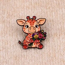 Creative Cartoon Animal Quotes Brooch, Anime Badge - Multicolor - View 3