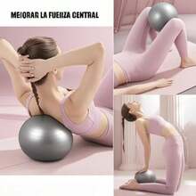 Equipo de Pilates para Entrenamiento en Casa - 11 Piezas Pilates Kit con Pelota de Yoga 25cm,Bandas de Resistencia y Aro de Pilates - para Pilates en Casa,Yoga y Ejercicio en Hogar(Gris) - Multicolor - Ver 8