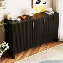 Storage Cabinets - Black + Particle Board - View 3