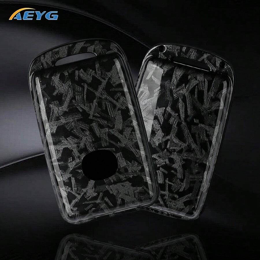 Vỏ bảo vệ chìa khóa xe ABS với họa tiết sợi carbon, phù hợp cho dòng xe 3 Series (2019-2023), CX30, CX5, CX3, CX8, CX9 và các mẫu xe khác có hệ thống mở khóa không cần chìa khóa. - B - Xem 1