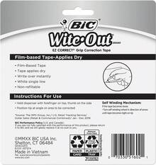 IC Wite-Out Rand EZ Correct Grip Correction Tape, 19.8 Feet, 2-Count Pack Of White Correction Tape, Fast, Clean And Easy To Use Tear-Resistant Tape Office Or School Supplies - 杏色 - 查看 5
