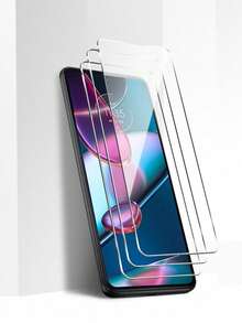 Protector de pantalla de alta definición, 3 piezas/paquete, para teléfonos Moto, anti-arañazos, resistente al agua, alta claridad, material de alta dureza anti-colisión, anti-huellas dactilares, tacto suave, bordes irrompibles, fácil instalación. Adecuado para Moto G04S/Moto G24/Moto G (2024) 5G/Moto G54/Clear-Moto G Play (2024) y otros modelos. - transparente - Ver 24