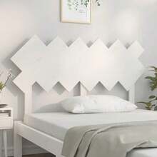 Testiera vidaXL bianca 132 x 3 x 81 cm in legno massello di pino - Multicolore - Visualizzare 3