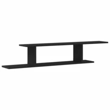 vidaXL Wand-TV-Regal Schwarze Eiche 125 x 18 x 23 cm Holzwerkstoff - Verschiedenfarbig - Übersicht 10