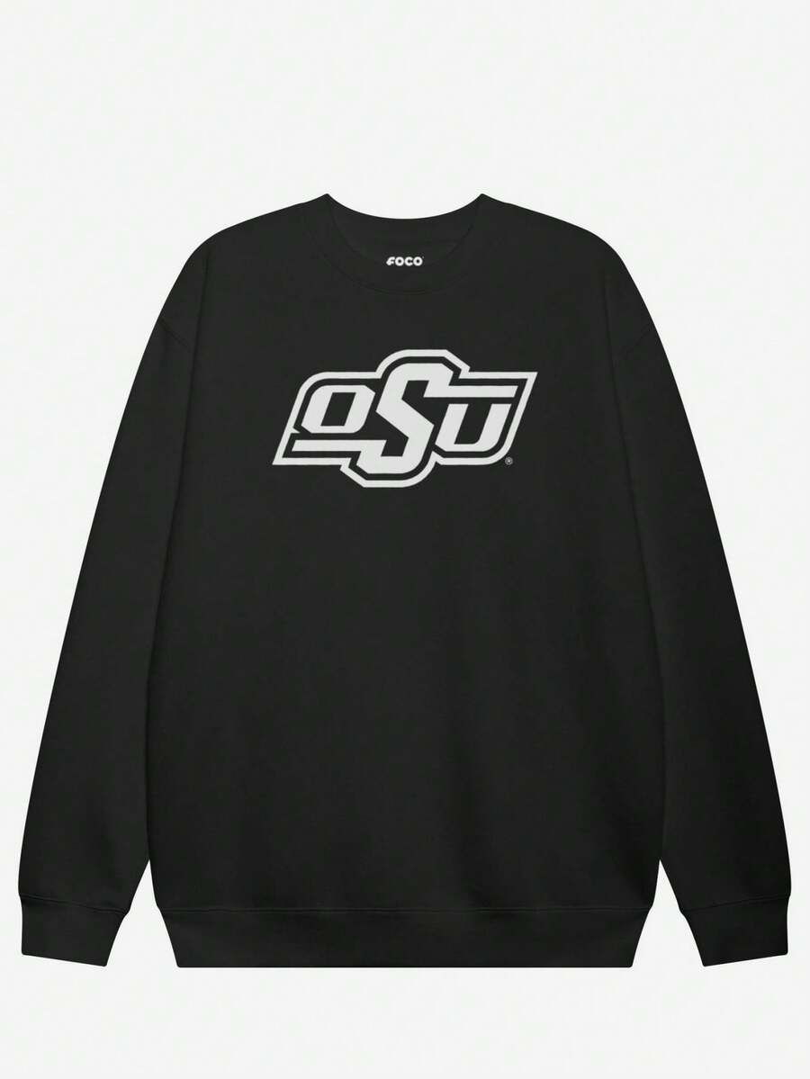 Oklahoma State Cowboys Primary Logo Crew Neck Sweatshirt -1 (2) - 黑色 - 查看 1