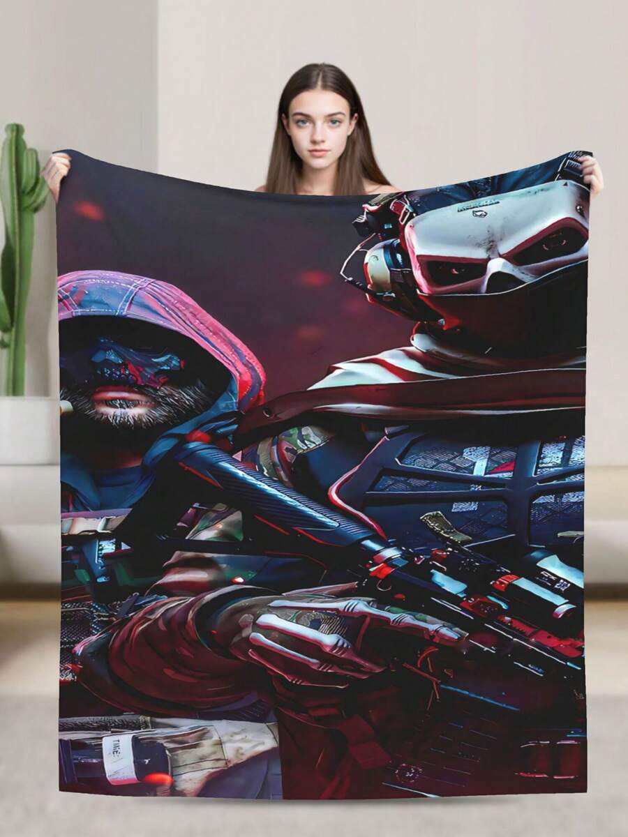 Call Merch Of Duty Soft And Comfortable Warm The Wool Blanket Fan Suitable For Room Sofa Bed Car Lets Trip Camping Sofa Decoration Merch Gift Blankets - Black - View 1