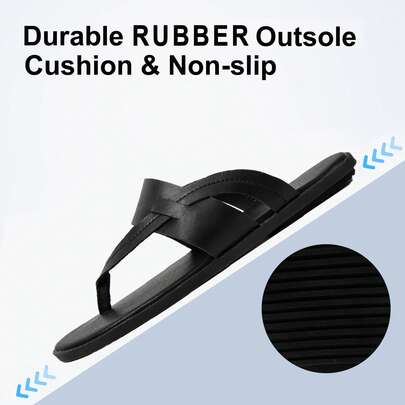 Solid Color Criss-Cross Strap Men's Summer Beach Flip Flops, Printed Beach/Outdoor/Casual Comfortable Sandals For Beach, Vacation, Outdoor, All Season