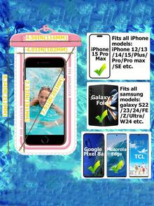 Universal Waterproof Phone Pouch, Waterproof Phone Bag, Waterproof Phone Dry Bag, Waterproof Phone Case, Compatible With IPhone, Suitable For All Phone Models, Can Be Used For Swimming, Rafting, Diving, Underwater Photography, Beach, Travel, Vacation, Swimming Pool, Outdoor Sports - Multicolor - View 5