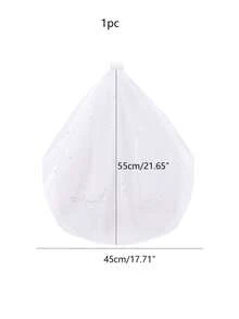 1pc Bachelorette Party Bridal Veil | Double Layer White Letter Veil With Comb, Photo Prop, Romantic Style - Multicolor - View 3