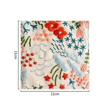 Linen Coasters, Embroidered Fabric Tea Table Coasters, Thickened Heat Insulation Coasters, Coffee Cup Mats, INS Style - Multicolor - View 11