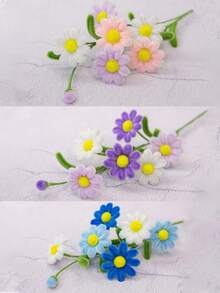 Handmade Artificial Sunflower Gifts, Perfect Handmade Flowers For Valentine's Day, Artificial Flower Twisted And Crocheted Bouquets, Twisted Stick Flowers, Twisted Stick Artificial Flowers, Artificial Sunflowers, Twisted Stick Flowers, Recommended To Be Paired With Other Flowers, Twisted Stick Tulips, Suitable Valentine's Day Gift For Your Girlfriend,Decorate Living Room