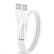 USB-C To Type-C Charging Data Cable [3.3FT/6.6FT] Long Distance Fast Charging Cable,USB-C Power Cord Compatible With IPhone17/16/15 Pro/Pro Plus/Pro Max,WithSamsung Galaxy S25/S24/S23/S22,IPad Pro/Air & More,Phone Charger Cable - White - View 13