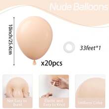 10/20/30/40/50个裸气球，18/12/10/5英寸波西米亚米色杏色气球花环拱门套装，适用于派对装饰、性别揭晓派对、毕业典礼、结婚纪念日、新娘送礼会、派对用品 - 杏色 - 查看 13