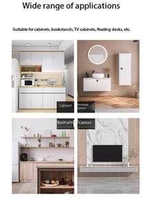 2pcs/4pcs Silver Brushed Galvanized Steel Bracket, 90 Degree Stainless Steel Corner Brace, L-Shaped Triangle Iron Thickened Shelf Bracket, Adjustable Heavy Duty Rust-Proof Connector - Silver - View 13