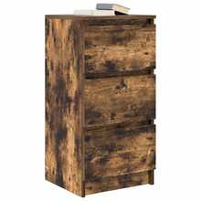 Buffet vidaXL en chêne fumé, 37,5 x 35 x 76 cm, bois d'ingénierie - Multicolore - Voir 4