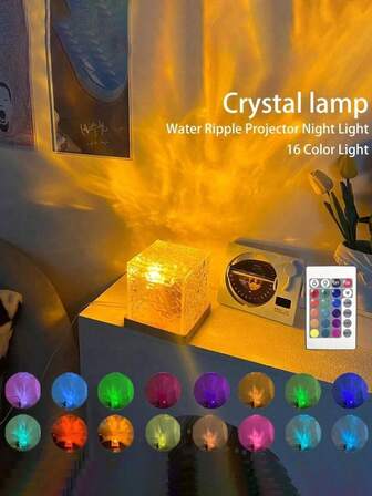 16Colors Gradual Rotating Flame Aurora Dynamic Lights,Northern Aurora ProjectionLight, Ocean Lamp WithRemoteControl For Office Bar Restaurant Bedroom UnderwaterProjector Light