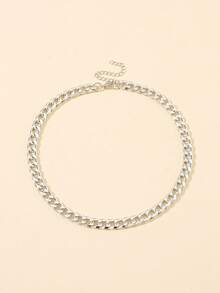 1pc Girl's Minimalist Punk Style Necklace, Exaggerated Personality Fashion Chain Necklace, Street Style - Multicolor - View 12