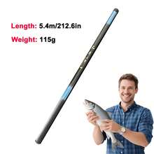 5.4m Ultra-Light Fiberglass Fishing Rod, Suitable As Birthday Gift For Boyfriend, Family - Multicolor - View 6