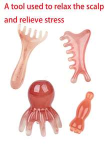 头部按摩梳、头皮放松工具、压力缓解装置、头部按摩爪、面部按摩工具、头皮刮痧、头部按摩刷、刺激头发生长、刮痧按摩工具、面部提升按摩、眼部按摩放松工具 - 彩色 - 查看 22