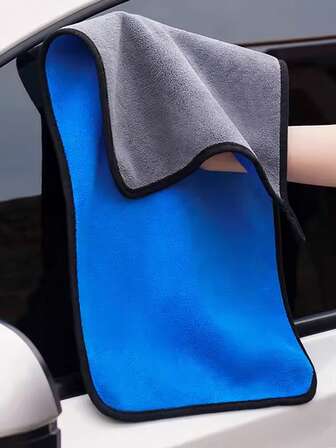 3pcs 30x60cm Blue-Gray Car Wash Towels, Super Soft Microfiber Cleaning Cloths, High Absorbency Auto Detailing Drying Towels