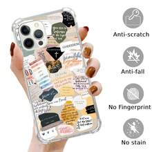 Inspirational Aesthetic Phone Case Compatible With For IPhone 16 Pro, Bible Chris 1tian Positive Quotes Phone Case For For IPhone 16 Pro, Cool  TPU Bumper Case Cover,PositiveQuotes - 積極語錄 - 查看 3